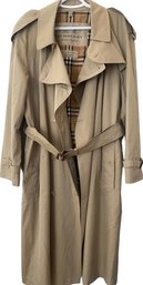 Womens Burberry Camel Trench Coat US Size 12 44 Inches Long