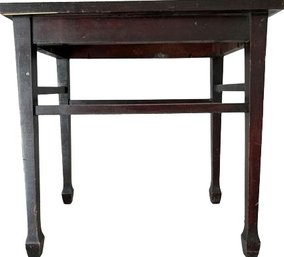 Sheboygan Chair Company No 2180 Cherry Red Colored Vintage Side Table- Some Scratches And Scuffs, 20Wx14Dx20T