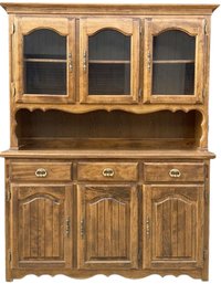 Wooden Hutch,  Bottom Piece 54Lx19Wx34H Top Piece 56Lx15Wx38H