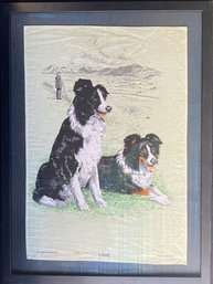 Made In Ireland Border Collies Painting On Cloth (25x33) By Lamont
