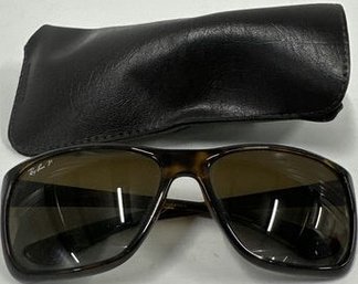 Ray-ban P Square Shape Sunglasses With Leather Case