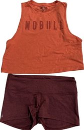 No Bull Womens Small Tank Top & Medium Low Rise Shorts-1