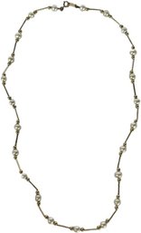 14k Gold Pearl Necklace - 8.5'L