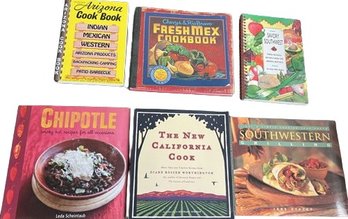 Six Cookbooks Featuring The Cuisine Of Arizona, California & The Southwest.