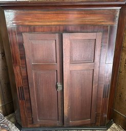 Wooden Corner Cabinet With Interior Shelves