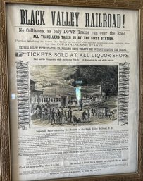 Framed News Clipping - Black Valley RailRoad