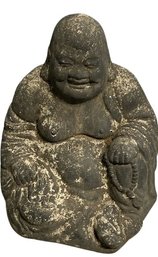 Concrete Chinese Yard Buddha-11in Tall