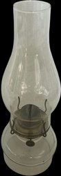 Glass Oil Lamp- 12.5in Tall, Great Condition, Missing Wick