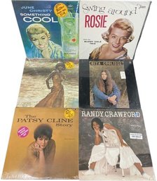 6 Unopened Vinyl Records From Patsy Cline, June Christy And Many More