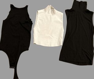 Branded Women's Clothing, Bodysuit, Crop Top, Sleeveless Turtle Neck - CUYANA XS, ALICE  OLIVIA, Intimately