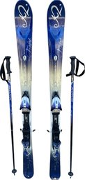 Womens Lotta Lun Skis (146cm) With Swix Techlite Poles