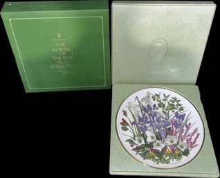 Franklin Porcelain The Flowers Of The Year Plate Collection (1) 10.5 Plate