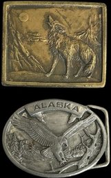 Howling Wolf & Alaskan Eagle Belt Buckles