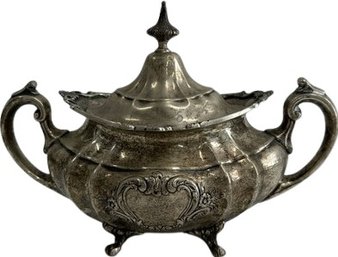 Sterling Silver Reed And Barton Hampton Court Shield Teapot, 1lb, 5.5'H