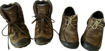 Mens Keen Hiking Boots And Casual Shoes. SZ 10, In Good Condition