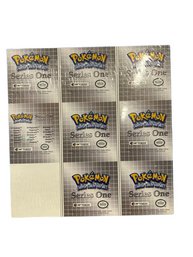 Pokemon Series One Action Flipz Uncut Sheets (9)- 1995, 96, 98