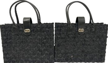 Pair Of Matching Hand Bags From File N Go (13x10.5x4) - Black Files