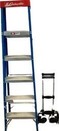 Louisville Ladder (6Ft) With Magna Cart Collapsible Hand Truck (40in Tall)