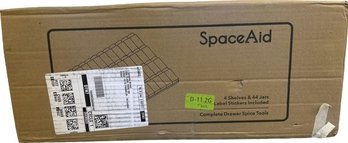 SpaceAid Complete Drawer Spice Tools - 4 Shelves & 44 Jars, New In Box