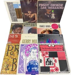 Collection Of 12 Vinyl Records Includes, Gerry Mulligan, Peggy Lee, George Shearing And Many More
