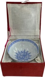 Chinese Porcelain Bowl With Fish On The Side