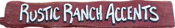 Wooden Rustic Ranch Accents Board Sign (57.5x10)