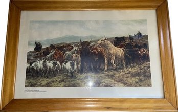 Framed Print Highland Raid By Rosa Bonbeur L27xW18.5