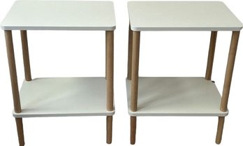 Set Of Modern Rectangular Two Shelf Tables