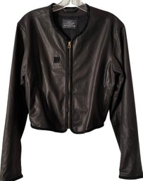 Ladies Leather Jacket, Lined Lisii, No Size - Appears To Be A Small