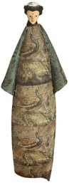 Metal Green Asian Lady Statue, 26' Tall