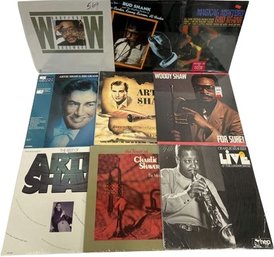 (9) Unopened Vinyl Records, Woody Shaw, Bud Shank, Charlie Shaver, And Many More