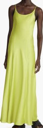 Rag & Bone Fresh Lime Delilah Satin Maxi Dress MSRP:$495 Size 4