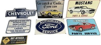 Metal Vintage Car Signs 18'x12' . Perfect For The Collector.