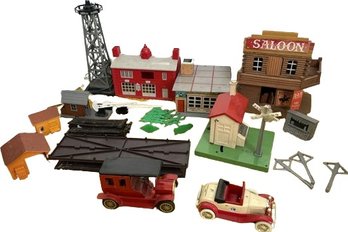 Assorted Model Town Pieces & Cars
