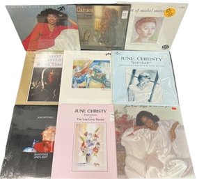 (9) Unopened Vinyl Records, June Christy, Kim Carnes And Many More