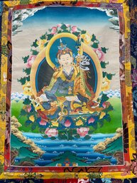 Hand Painted Thangka With Some Wear- 39Wx53L