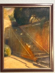 Original Acrylic Painting - Architectual Stairway Scene