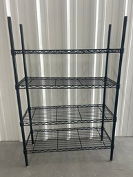 Black 4 Shelf Storage Rack