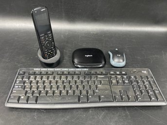 Collection Of Logitech Electronics (Includes Harmony Elite, Harmony Hub, Charging Station, Mouse And Keyboard)