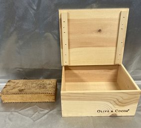 Olive & Cocoa Wooden Box & Hose Engraved Wooden Box