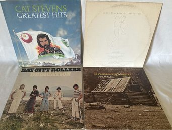 4 Vinyl Records- Cat Stevens, Bay City Rollers, Joe Walsh, Jethro Tull