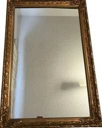 Ornate Gold Painted  Wooden Mirror: 36x24