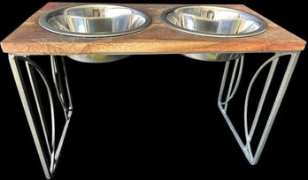 Tall Dog Food Bowl Set - 13'H