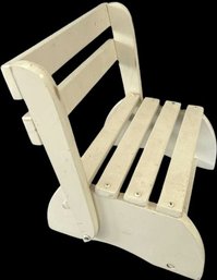 Itty Bitty White Painted Wooden Kids Chair- 12.5Wx11Dx13T