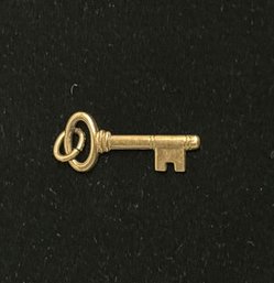 14K Gold Tiny Key Pendant