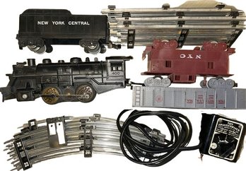 Model Train Carts, Track, Transformer & Engine- Untested