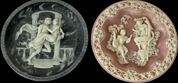 Incolay Studios Limited Edition Cameo Collectors Plates- Romeo & Juliet Helen & Paris, 8.5in