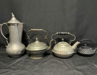 Metal Teapot/Pitcher Collection (4)