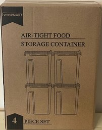 VTOPMART Air-Tight Food Storage Containers: 4 Piece Set, New In Box