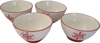 Ceramic Bowls By CMG With Pretty Snowflake Design